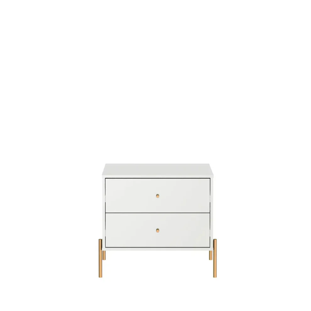 01_-Mesa_de_Cabeceira_2_Gavetas_Jasper_64_cm_-_Branco_c__Dourado-Perspectiva