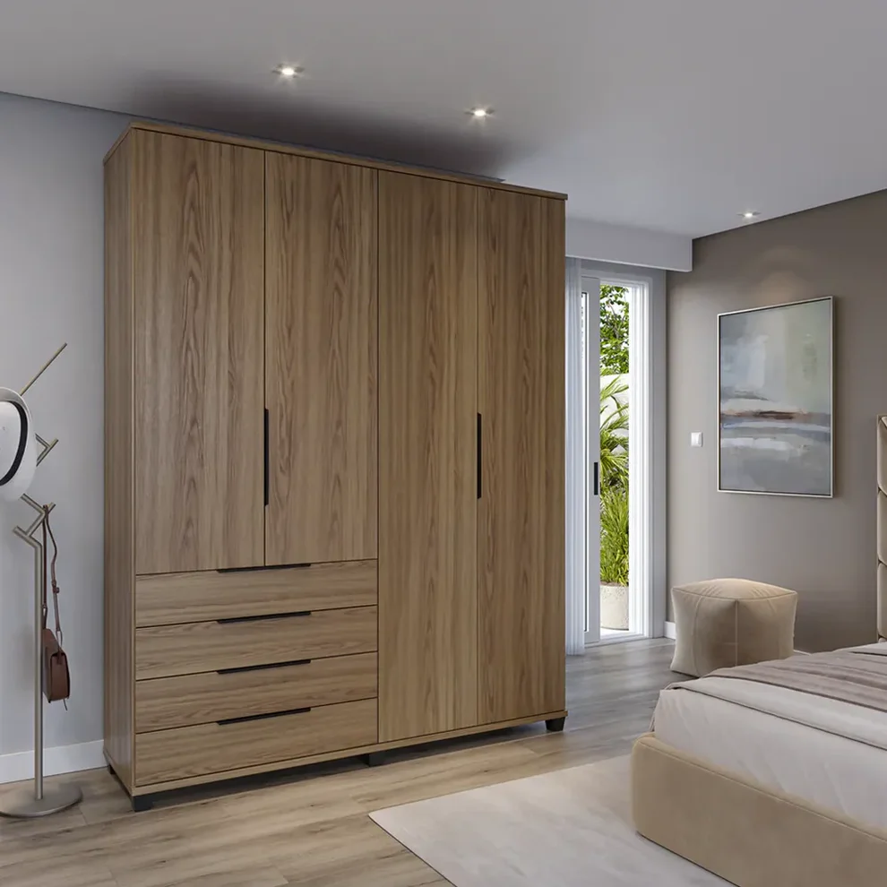 01_-_Guarda-Roupa_Casal_4_Portas_4_Gavetas_100_MDF_Allen_181_cm_-_Freijo_c__Preto_Fosco-Perspectiva